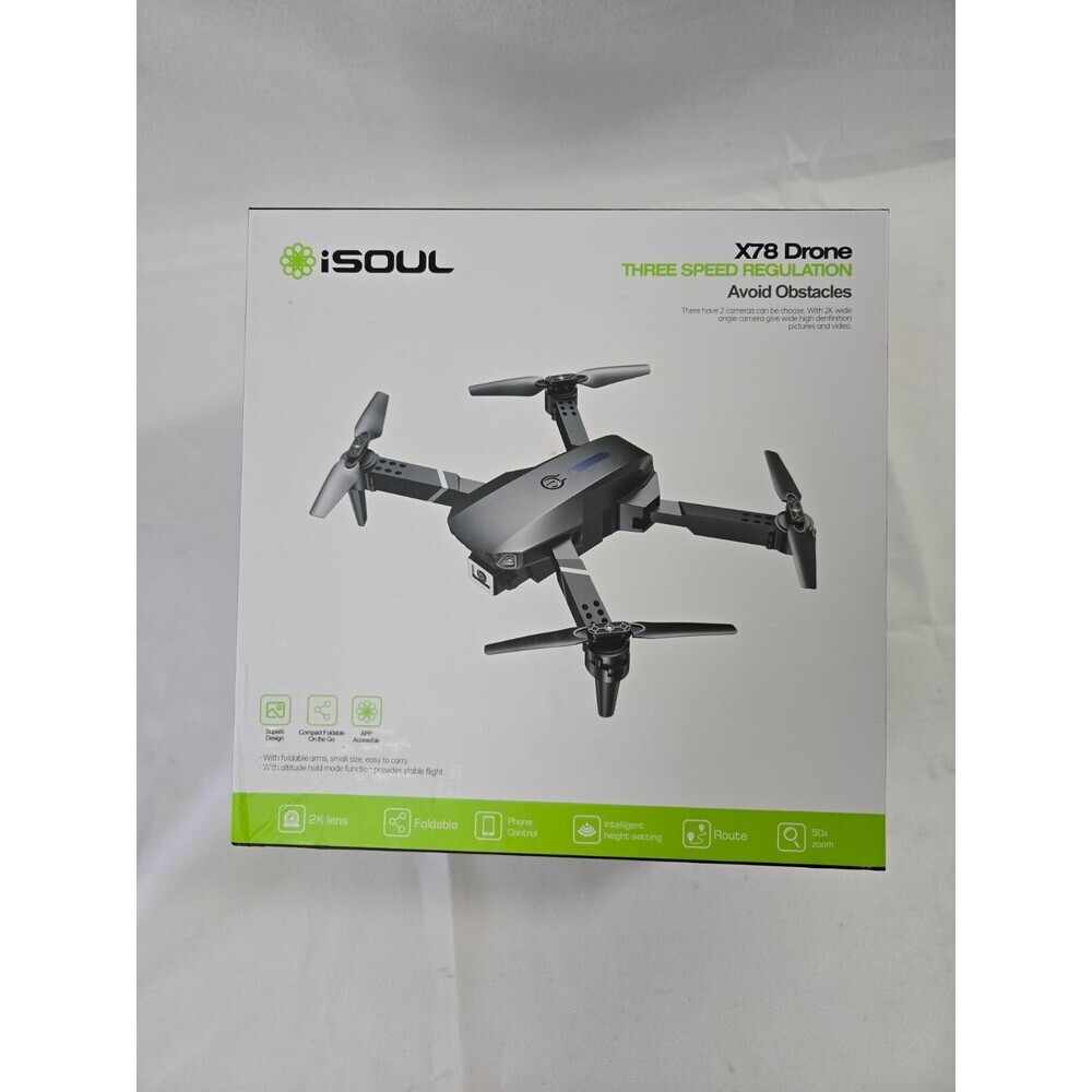Brand New Cheap iSoul X78 Drone MK30 Remote Control Compact Foldable 2K Lens